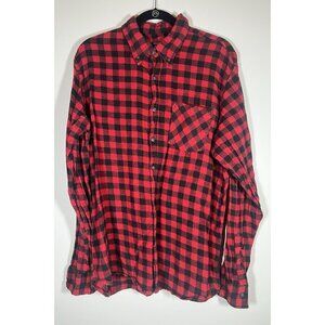 Jackson Hole red black buffalo plaid flannel lumberjack shirt XXL gorpcore